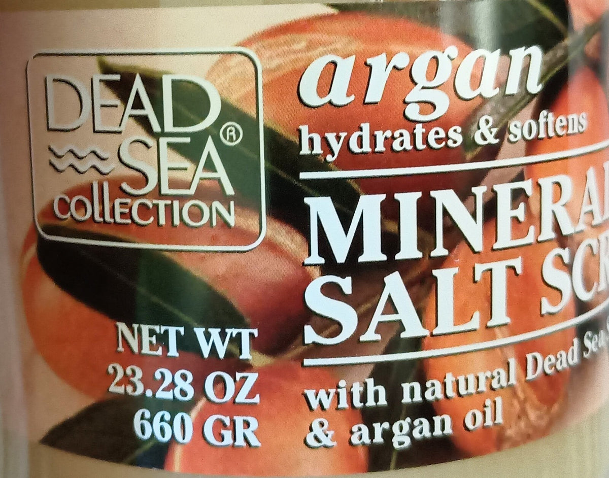 (2) Dead Sea Collection Argan Mineral Salt Scrub Hydrates Softens