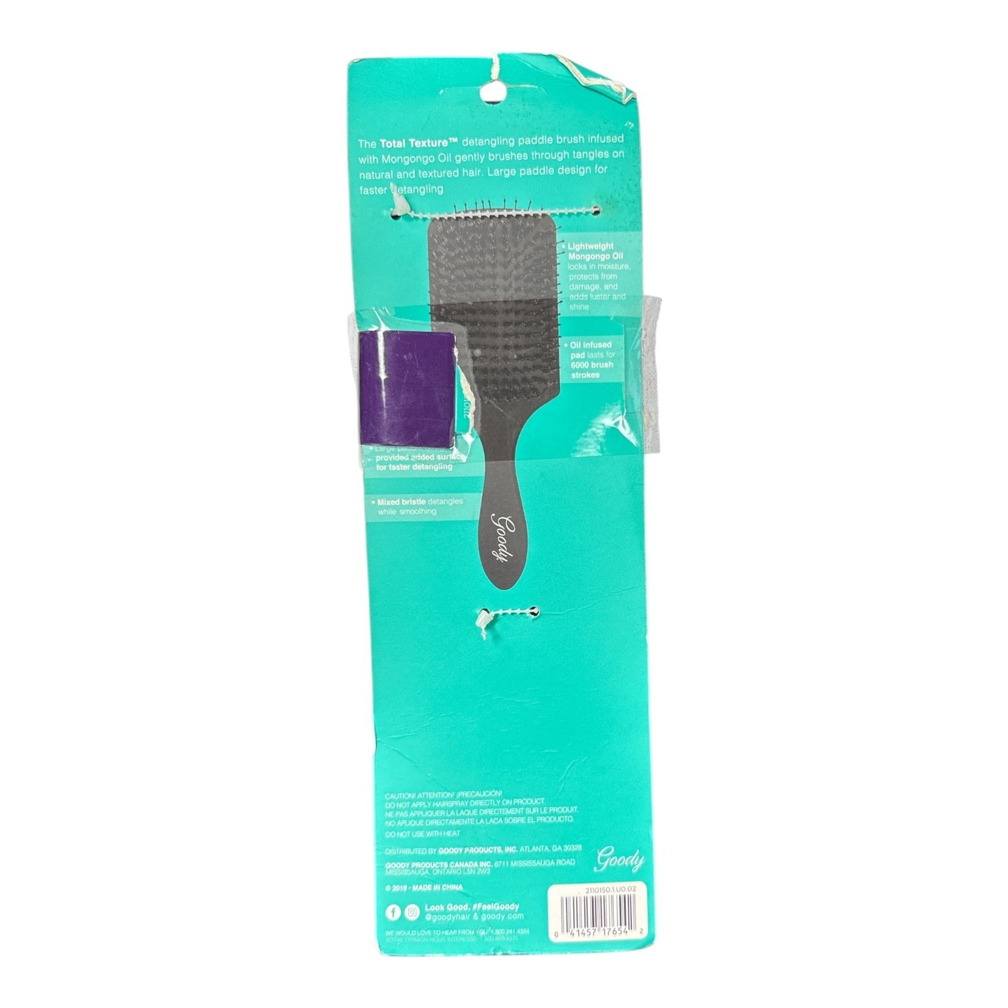 Oil-Infused Detangler Hair Brush for Natural Hair - Goody Total Texture