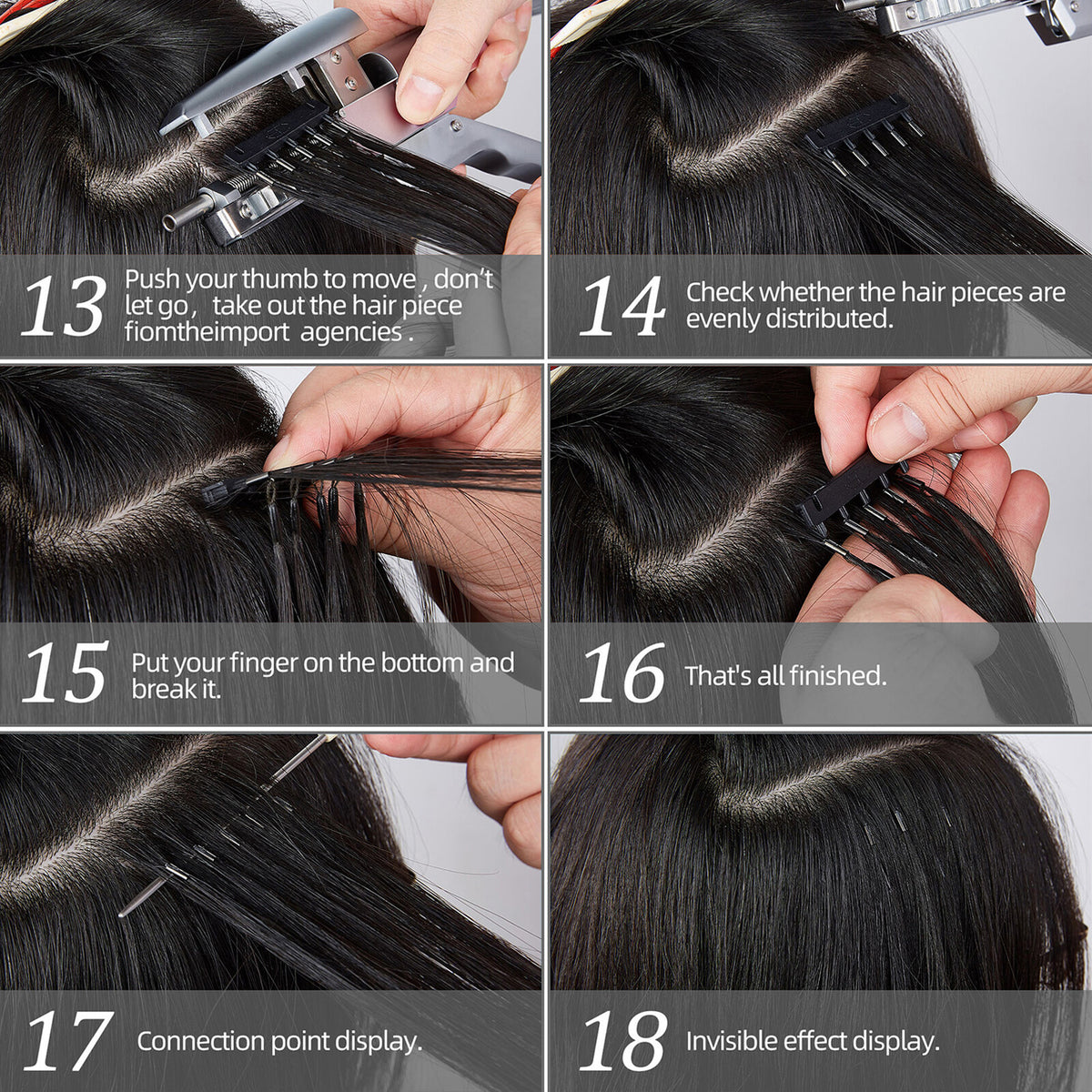 6D Hair Extension Machine Kit 2nd Generation Traceless Hair Extensions Tool