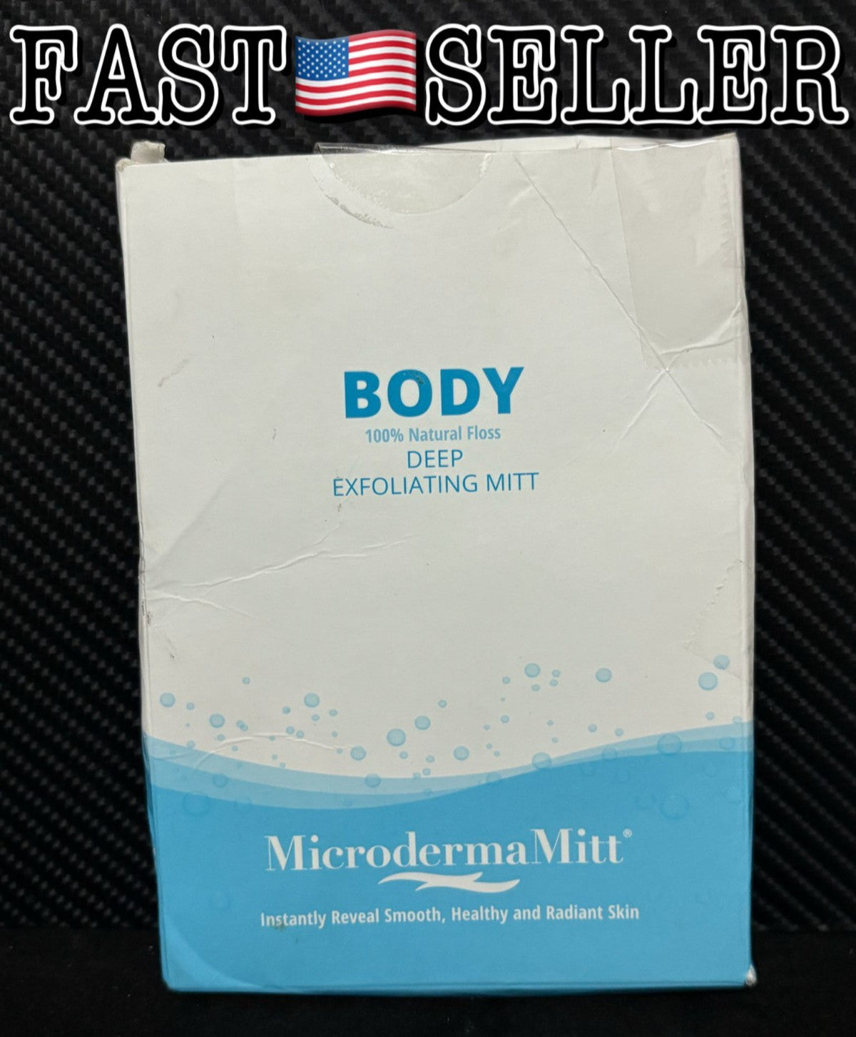 MicrodermaMitt Deep Exfoliating Body Mitt Natural Glove for Smooth,