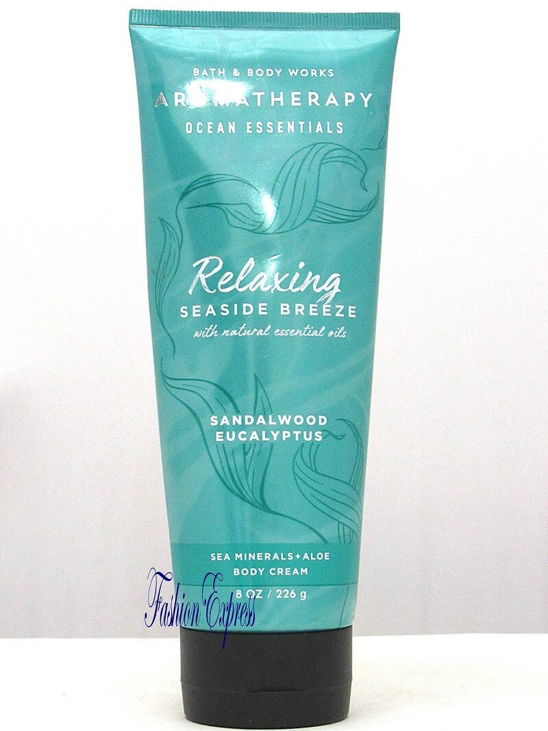 Relaxing Seaside Breeze Body Cream 8 oz - Sandalwood & Eucalyptus
