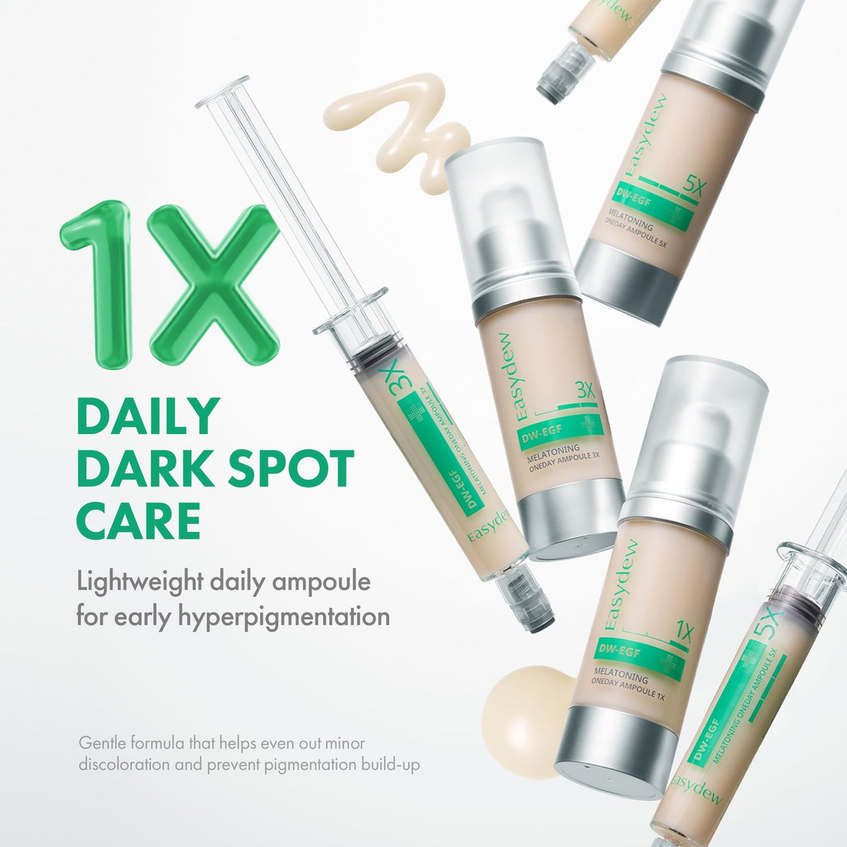 Dark Spot Serum with EGF & Niacinamide - Anti-Aging, Firming & Brightening Facial Treatment 0.27 Fl Oz
