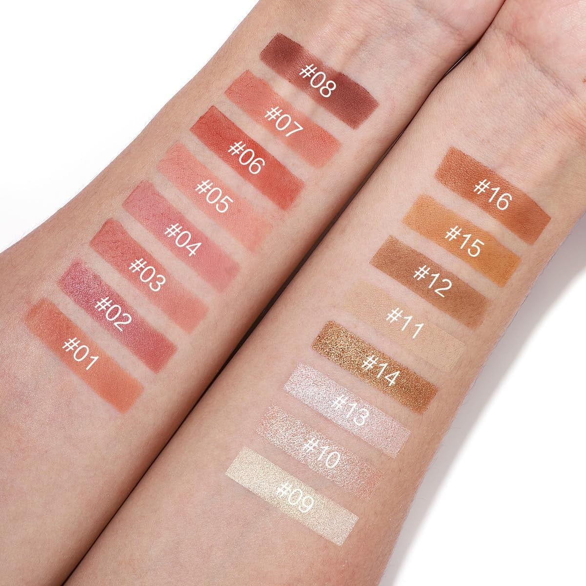 16-Color Contour Palette with Blush, Highlighter & Bronzer for Makeup