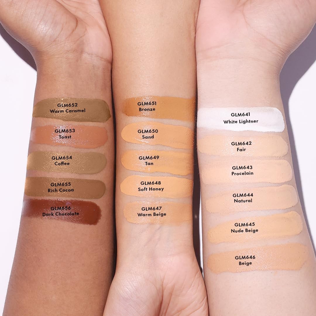 Liquid Foundation for Face - Full Coverage, Long Wear, Matte or Illuminating Finish