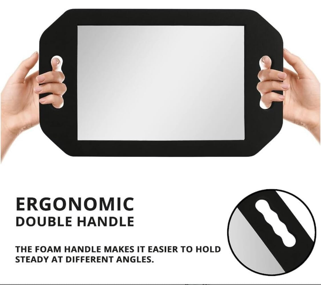 Large Handheld Barber Mirror 16x10 Inch Hair Styling Tool with Handle