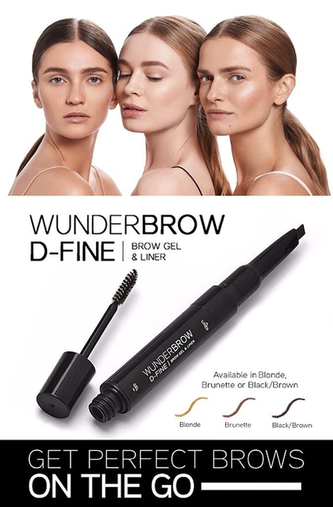 Wunderbrow 2-in-1 Brow Pencil and Gel - Blonde, Long-Lasting Eyebrow Makeup