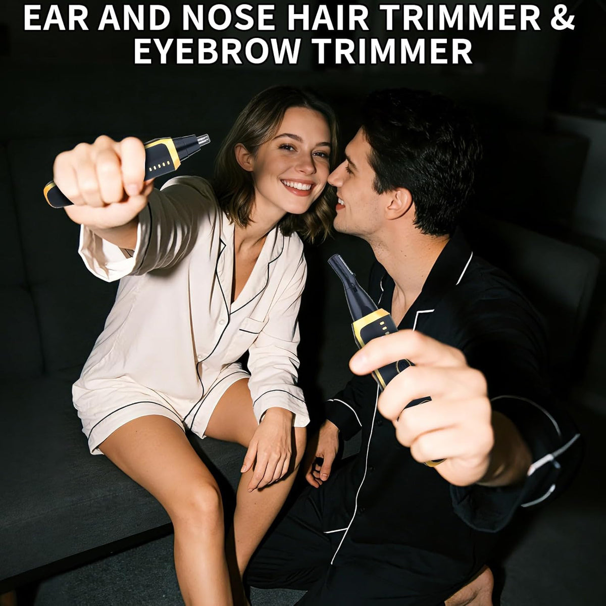 Rechargeable LED Display Nose & Ear Hair Trimmer for Men Women