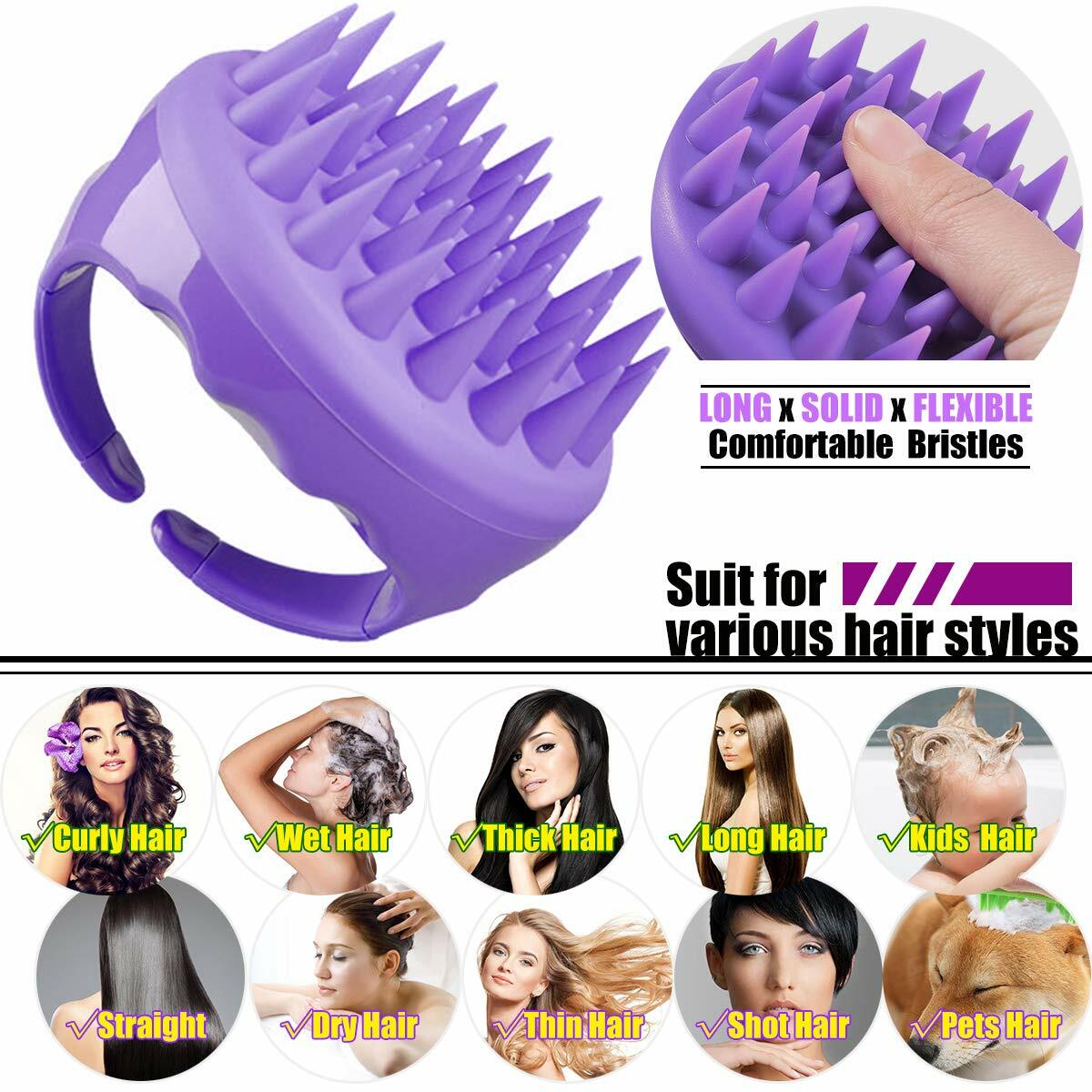 Scalp Massager Brush 2 Pack - Hair Shampoo & Deep Scalp Relief