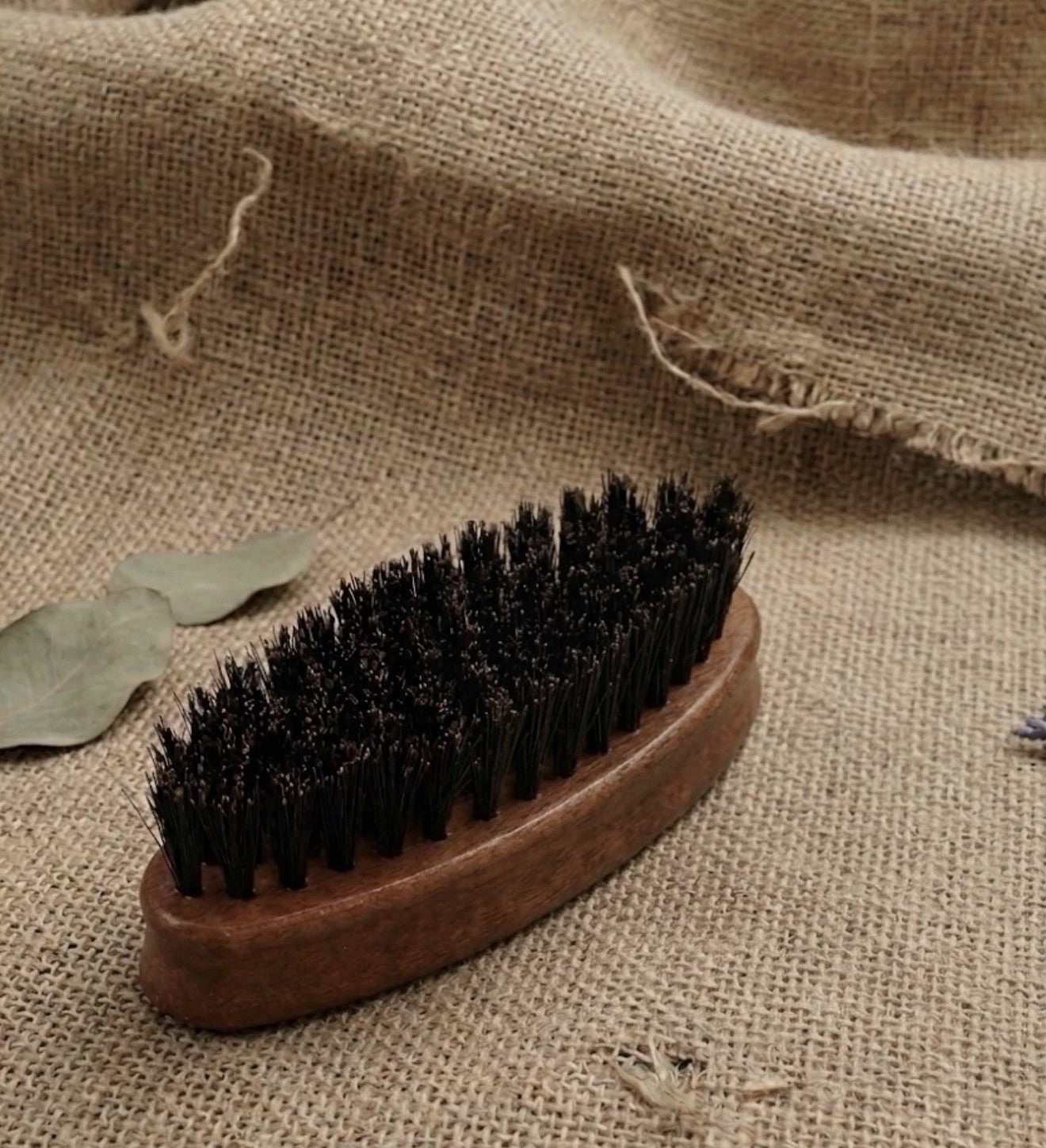 Travel Beard Brush & Comb Set - Mini Wooden Boar Bristle Grooming Kit