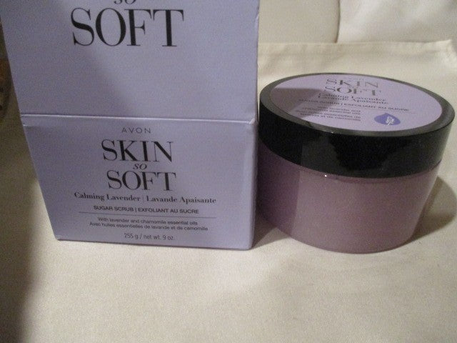 AVON Skin-So-Soft Calming Lavender Sugar Scrub w/Chamomile &