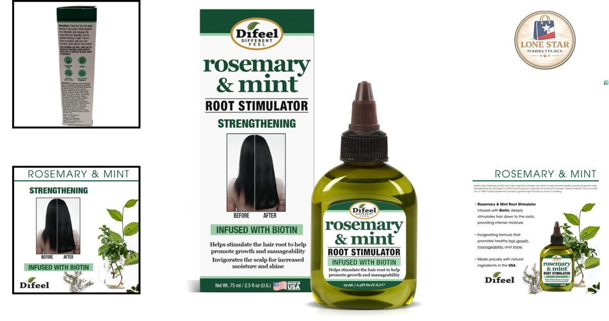 Rosemary & Mint Oil Hair Growth Stimulator with Biotin - 2.5 oz