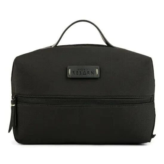 Eco-Friendly Travel Bag - Reborn Collection, Recycled RPET Polyester, Black, 6x9x4 inches