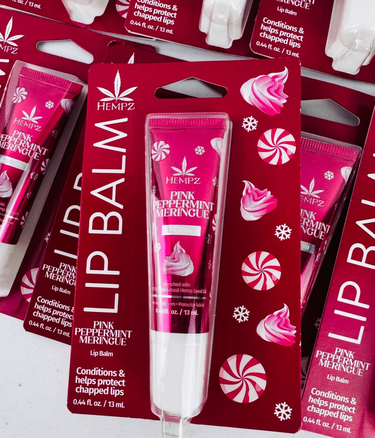 Pink Peppermint Lip Balm Set - Protect & Hydrate Chapped Lips - 11 Pack