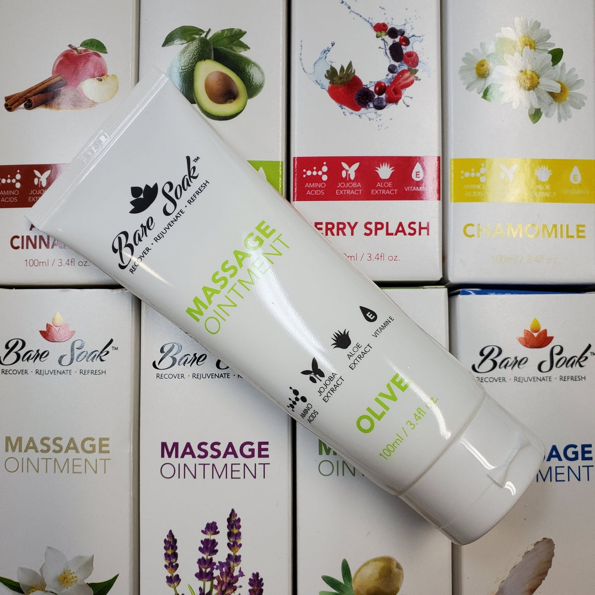Massage Ointment Lotion 3.4 fl oz - 12 Scents