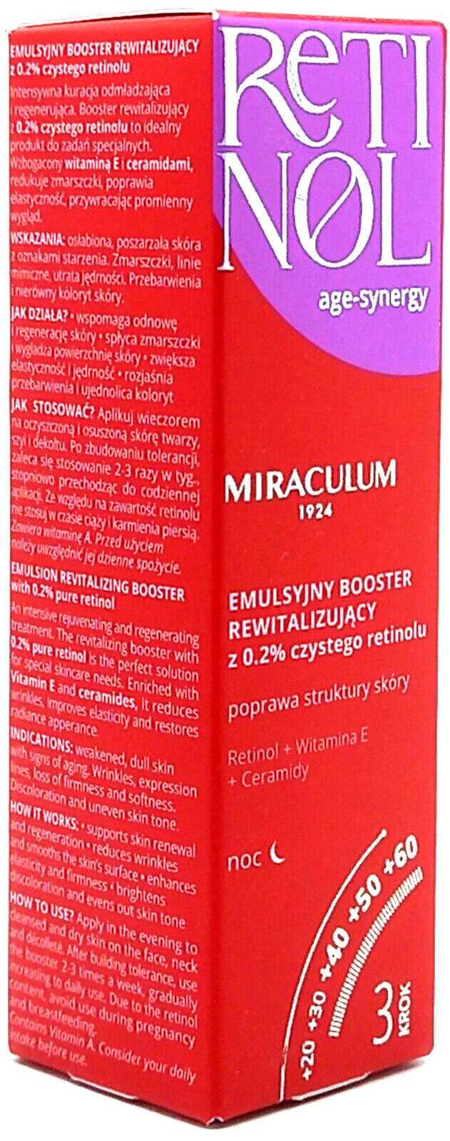 Retinol Age-Synergy Emulsion Night Treatment - Revitalizing Booster for Women, 1.06 Oz