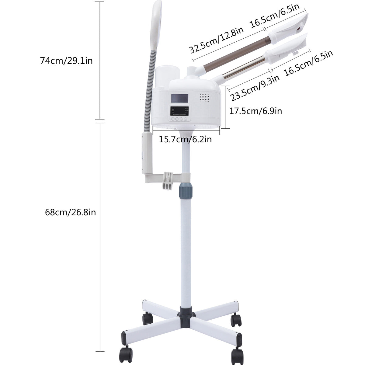 Facial Pro 3 in 1 Steamer 5X Magnifying Lamp Hot& Cold Ozone Machine