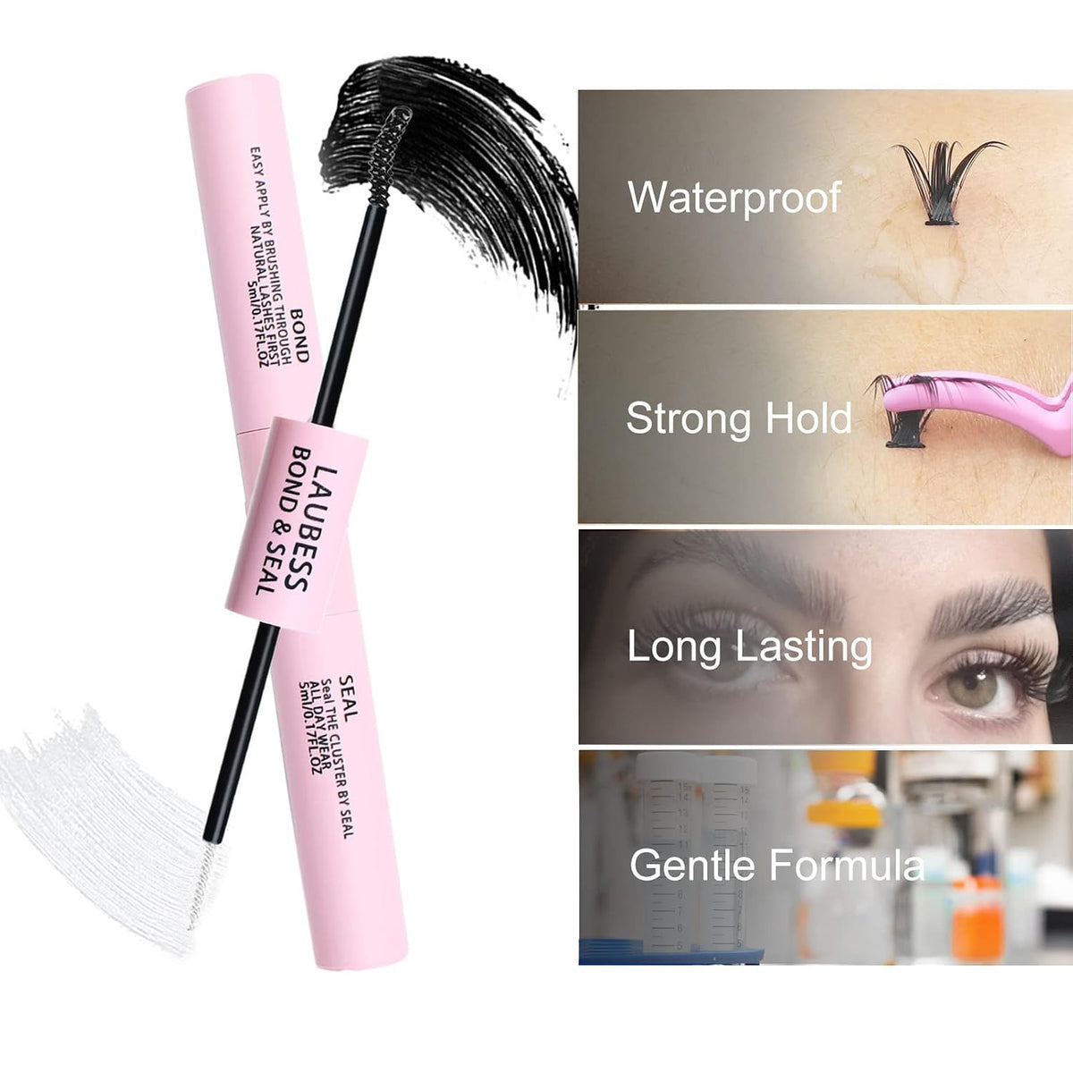 Waterproof Lash Bond and Seal Mascara for Eyelash Extensions - 5ml