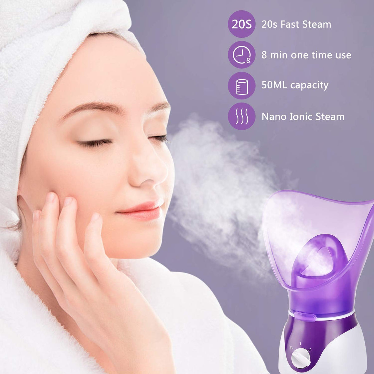 Facial Steamer Nano Mist Sprayer Set - Deep Cleansing & Hydrating Skin Care