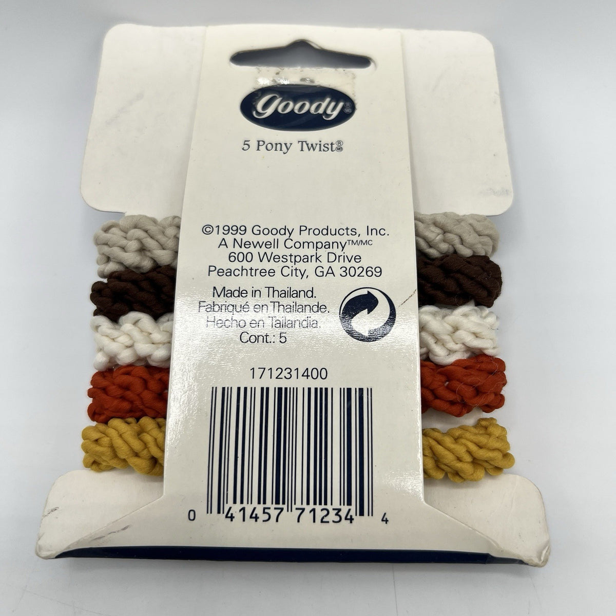 Goody Pony Twist Ponytail 5 Pc Brown Orange Gold Beige #71234 Vintage