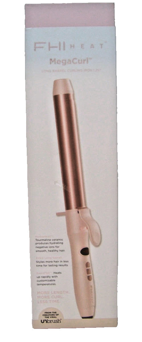 MegaCurl 1.25-Inch Ceramic Curling Iron with Long Barrel - Hair Styling Wand