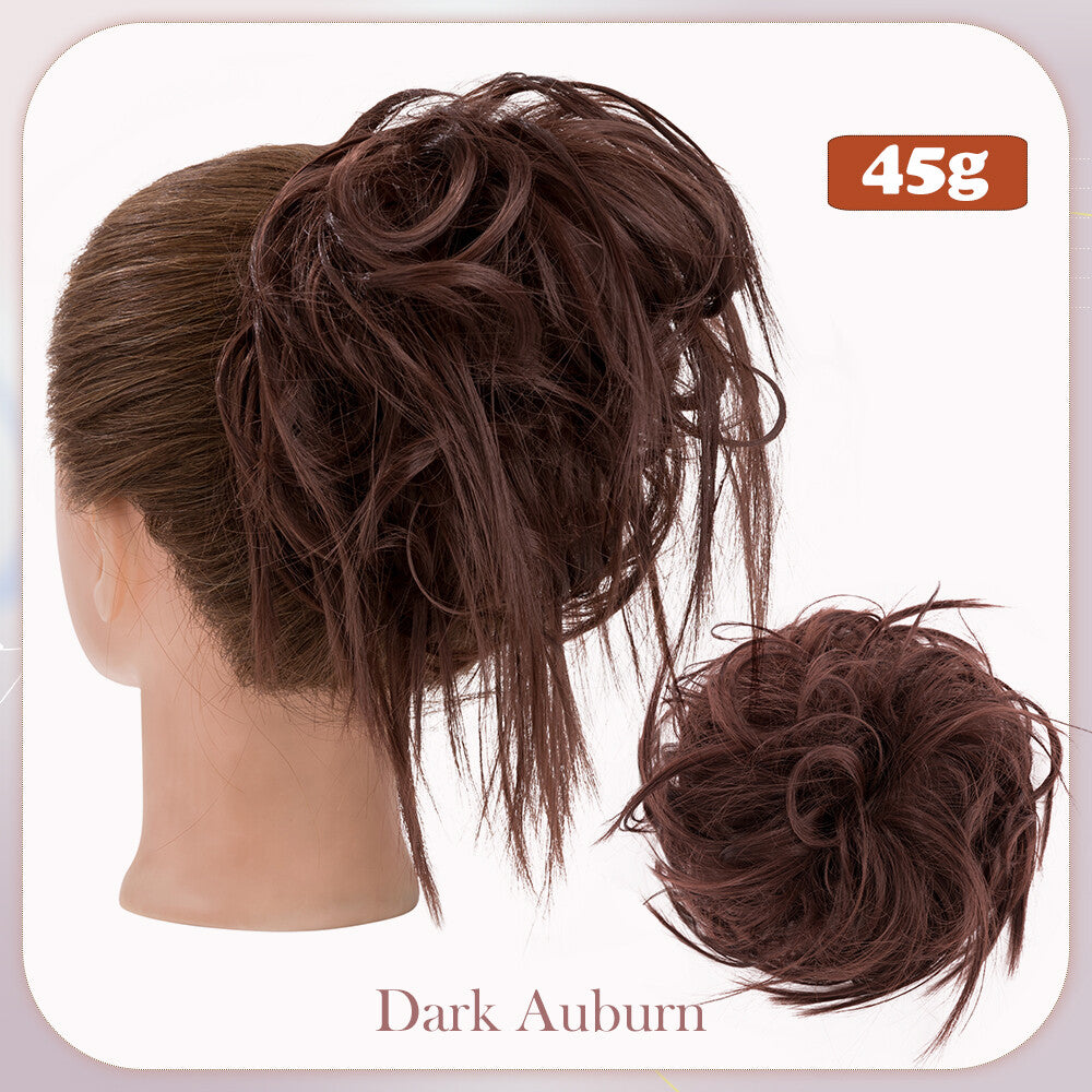 Large Messy Bun Hair Extension Wrap - Thick, Natural Look, Adjustable Updo