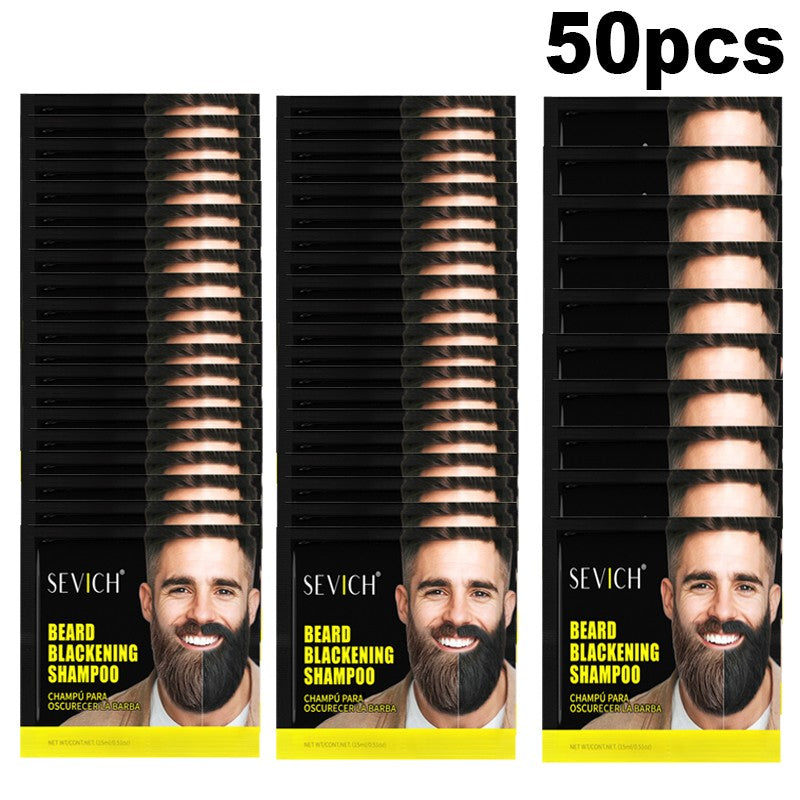 Beard Dye Shampoo - Instant Black Color Coverage