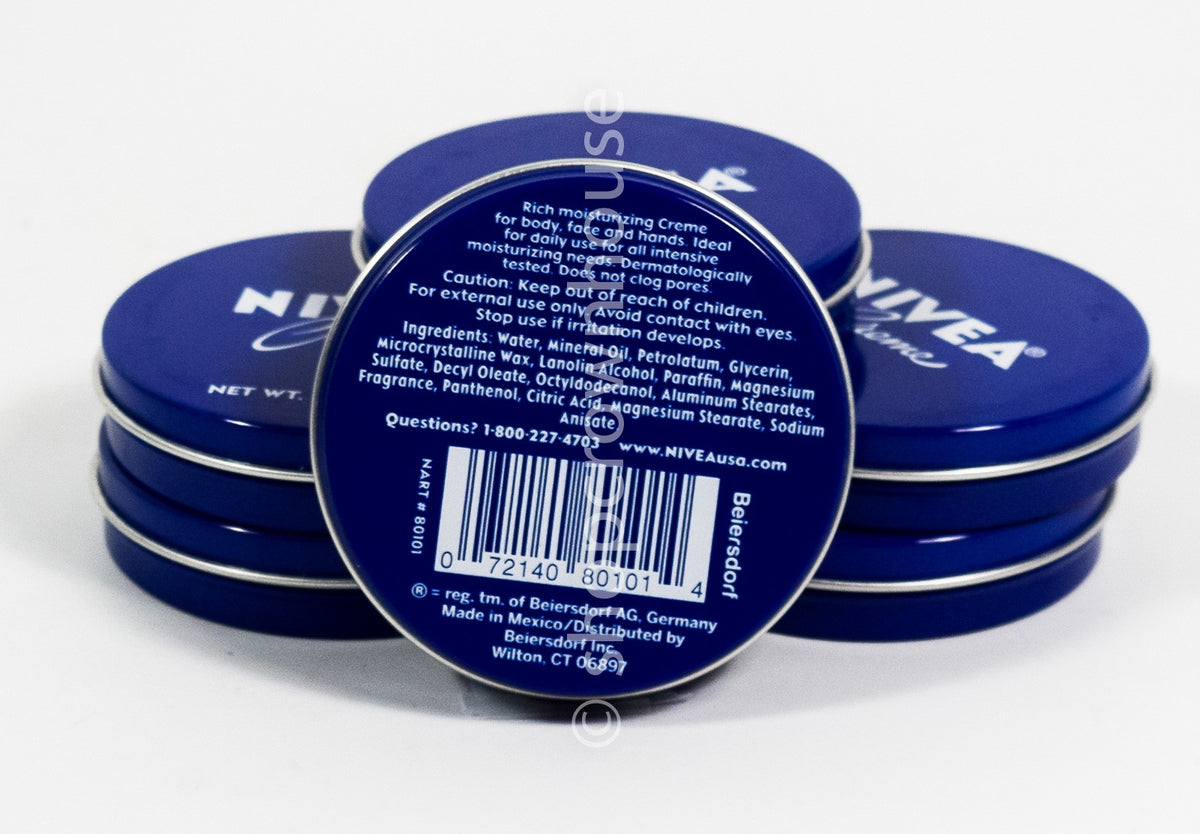 Nivea Creme Moisturizing Cream 1oz - 6 Travel Size Tins