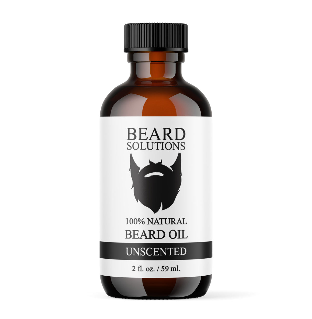 Unscented Beard Oil for Hair Growth & Grooming - 2 oz Natural Serum