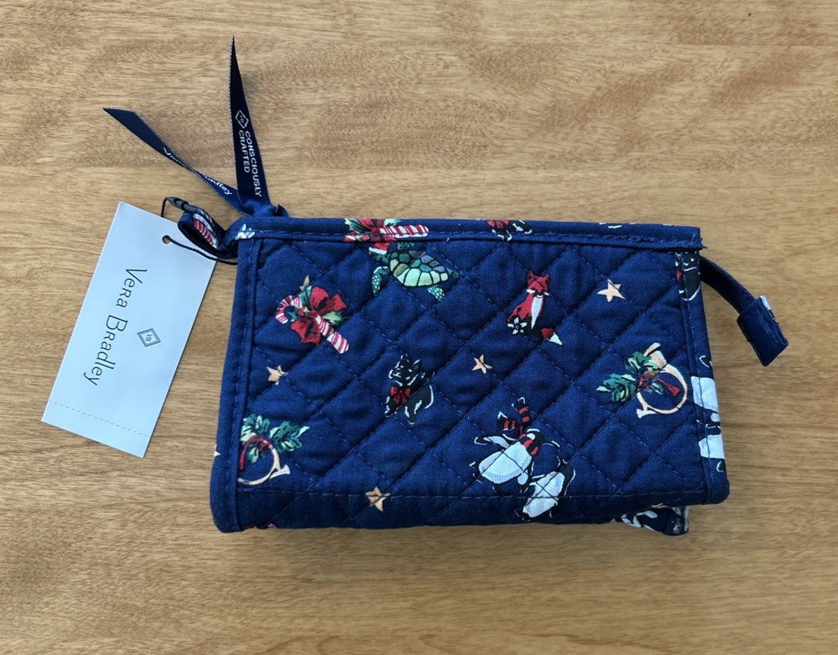 Vera Bradley Snow Globe Motifs Mini Zippered Cosmetic Bag - NWT