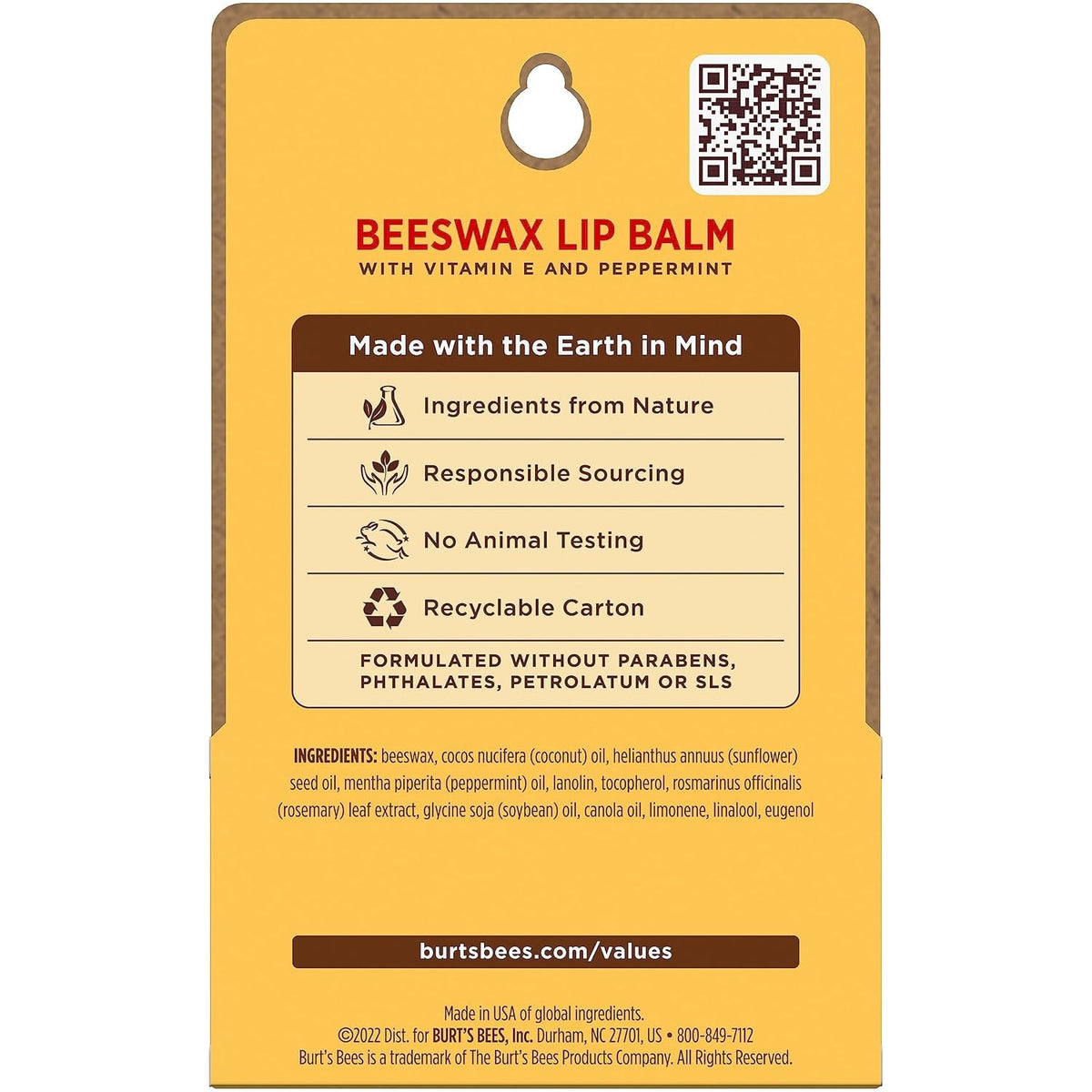 Mini Lip Balm Set - Burt's Bees Original Beeswax & Peppermint, 2 Tubes