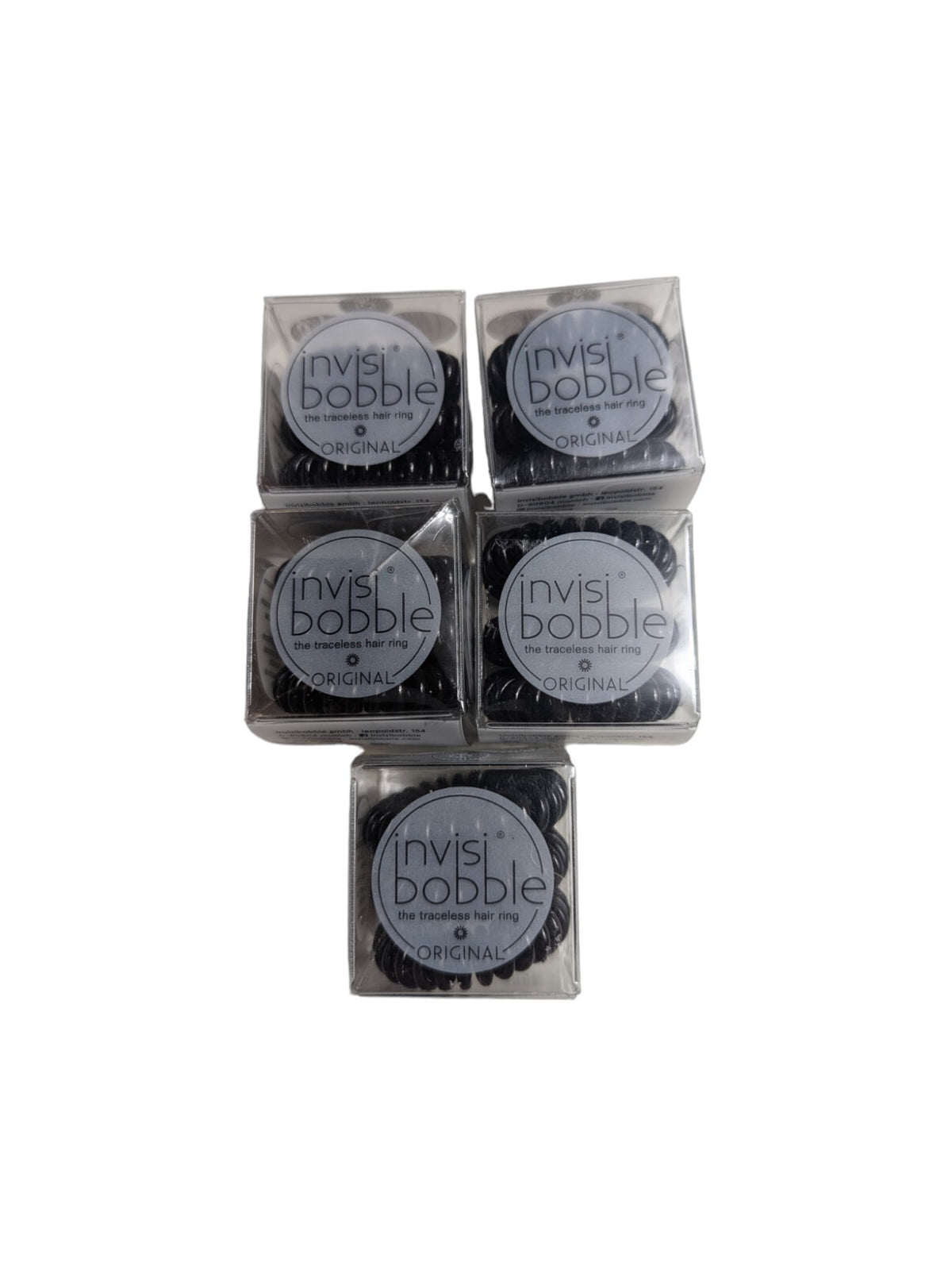 Lot Of Invisibobble Original Traceless Hair Ponytail Rings Black New