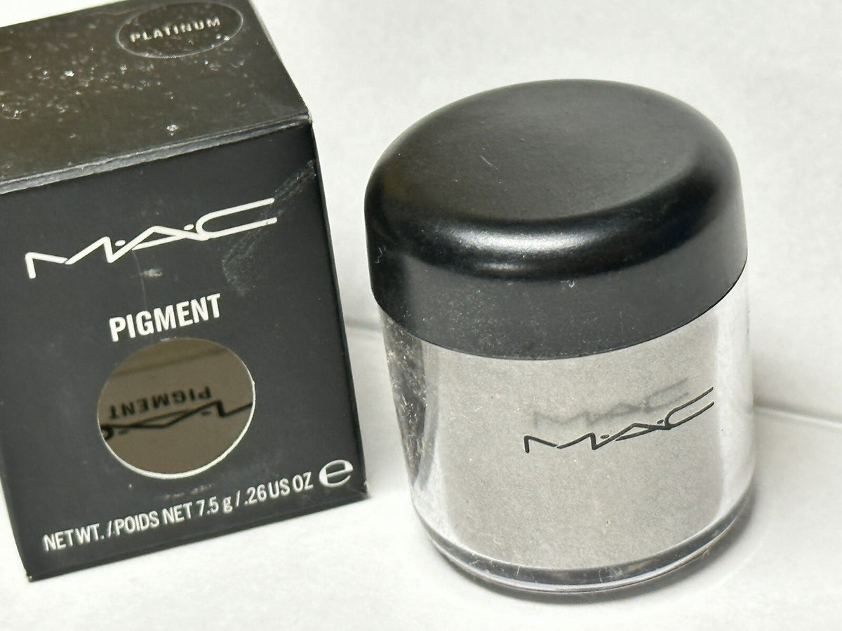 MAC Platinum Silver Glitter Pigment Eyeshadow - New In Box 7.5g