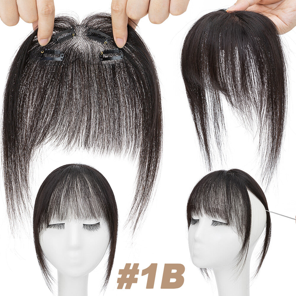 Clip-In Human Hair Bangs Extensions - Thick, Wispy, French & Air Styles