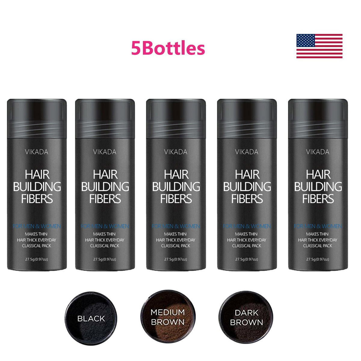 Hair Building Fibers Keratin Powder – Thickening & Volume