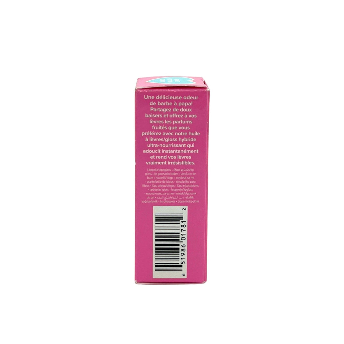 Hydrating Lip Oil Gloss - Sweet Cotton Candy Flavor - Full Size