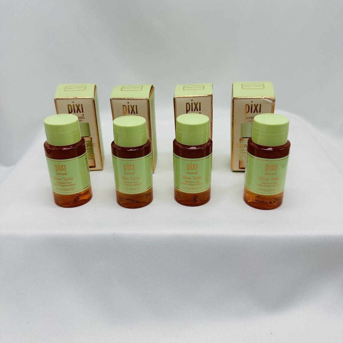 Pixi Glow Tonic Exfoliating Toner 5% Glycolic Acid - Pack of 4, 1.35 fl oz each