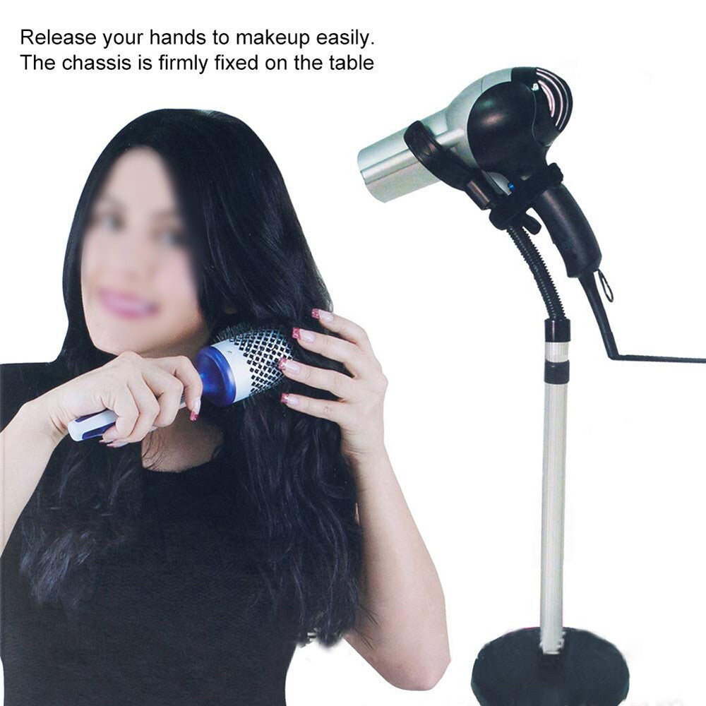 Pet Hair Dryer Holder Stand 360° Rotatable Support for Dog and Cat Grooming