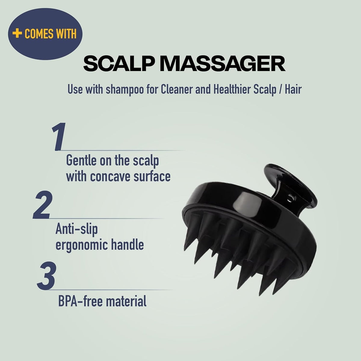 Men's Hair Flat Iron with Color Indicator and Scalp Massager – 3-Minute Styling Tool