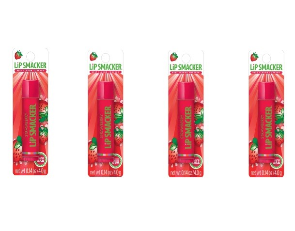 Lip Balm Set - Strawberry Flavored Moisturizing Lip Care, 4 Pack