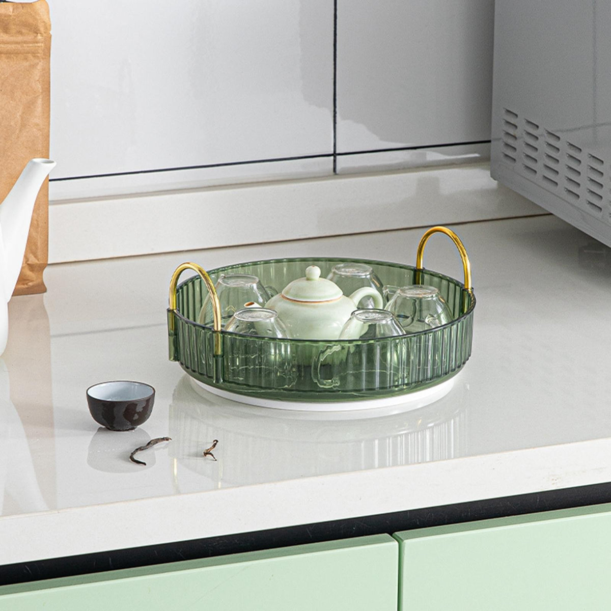 Multi-Layer Makeup Storage Organizer Tray for Vanity Countertop