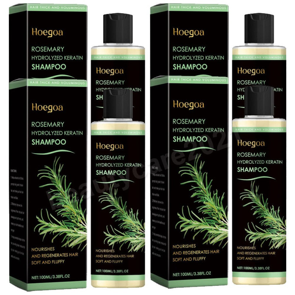 Organic Rosemary Hair Growth Shampoo with Hydrolyzed Keratin - Thicker, Stronger Hair