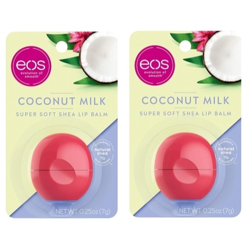 2 Pack Coconut Milk Lip Balm Spheres - Visibly Soft & Nourishing