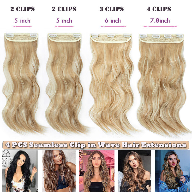 Double Weft Clip-In Human Hair Extensions Full Head - Multiple Colors & Lengths