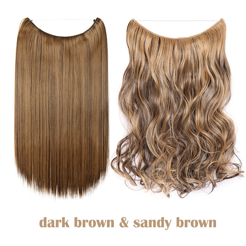 Hair Extensions with Elastic Band & Miracle Ring - Thick, Real Hair