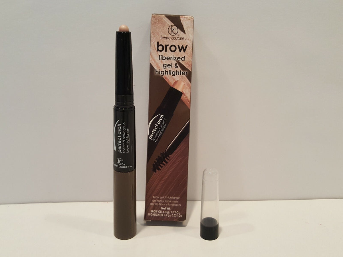 2 Pack Brow Fiberized Gel & Highlighter Medium Dark - Eye Makeup Set