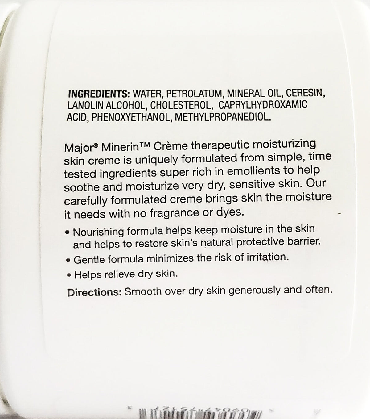 Major Minerin Creme for Dry Skin (Compare to Eucerin) 16 oz each (2