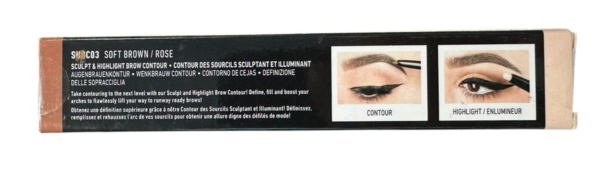 Dual-Ended Brow Pencil with Highlighter - Natural Shades, 2 Pack
