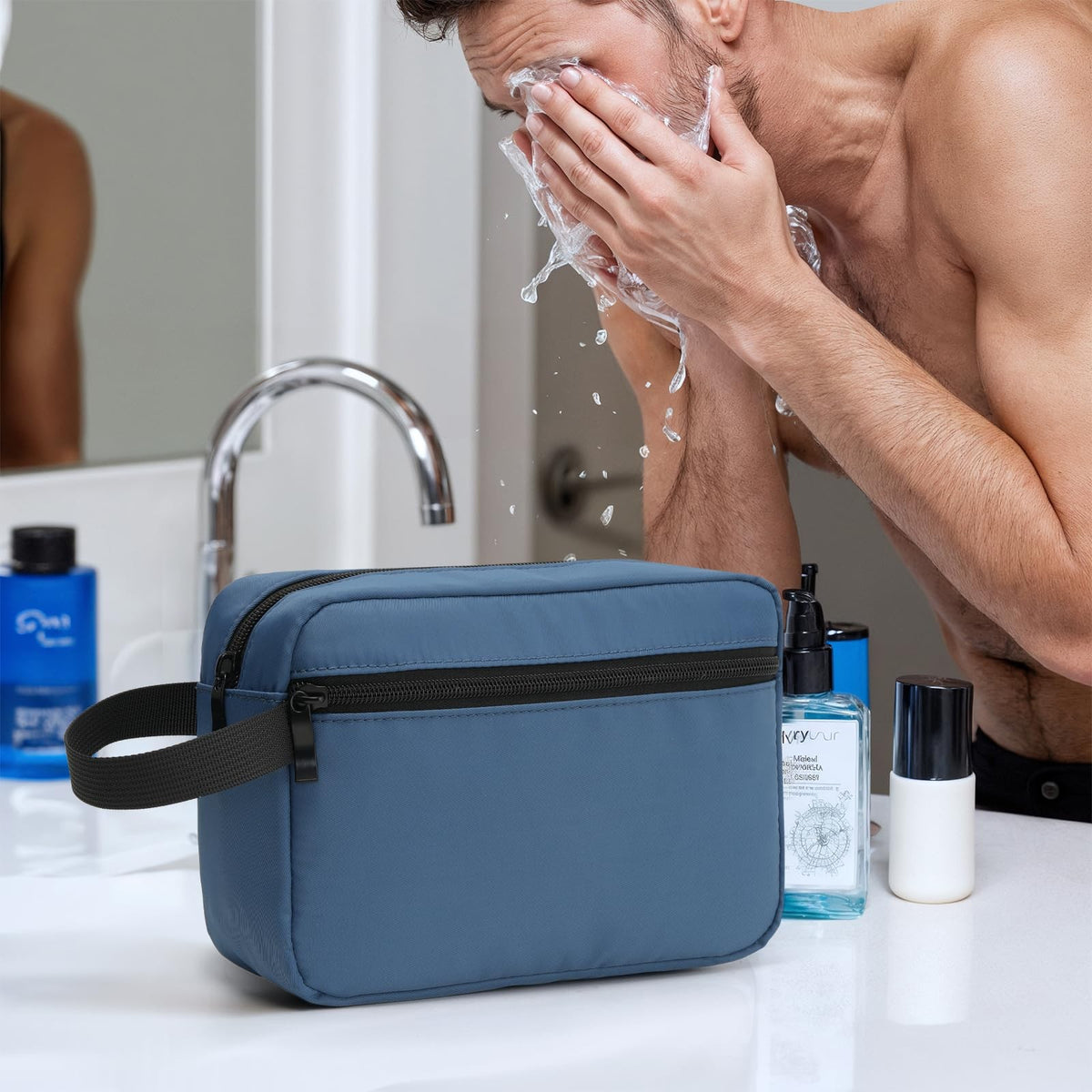 Travel Toiletry Bag for Men & Women - Water-Resistant Hanging Organizer, TSA Approved