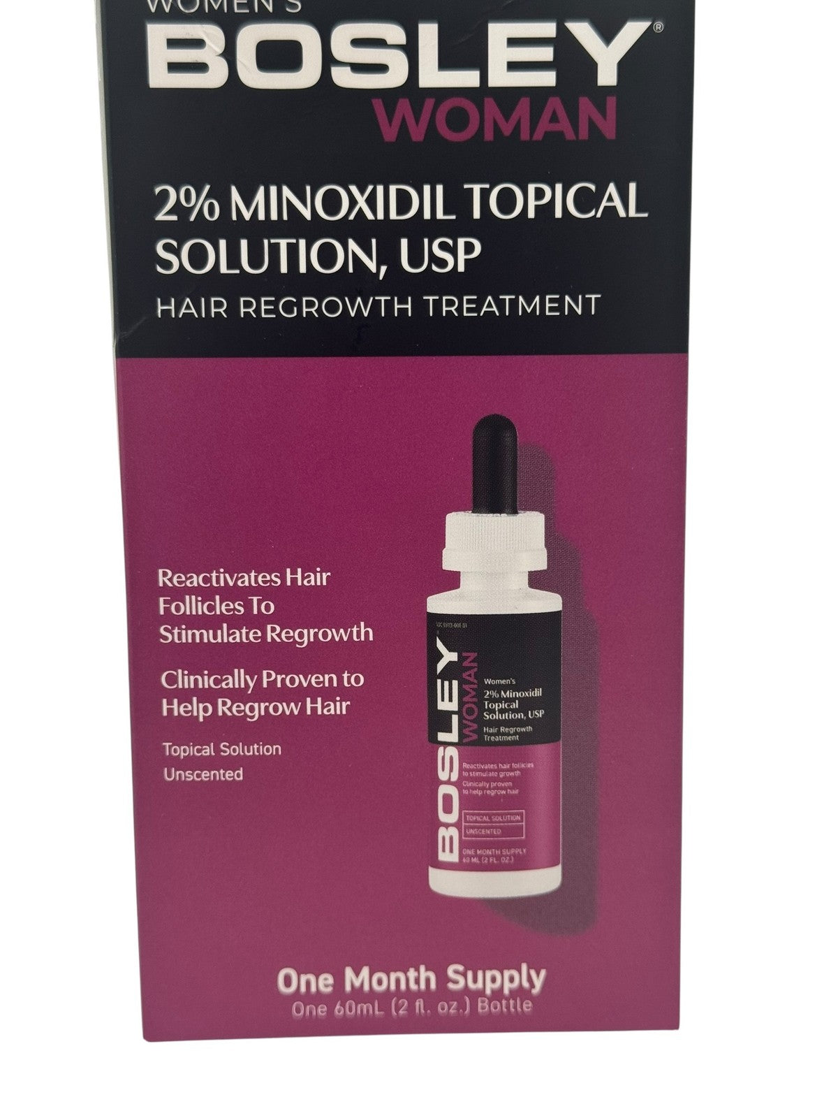 Bosley Women 2% Topical Solution for Hair Growth, 2 oz
