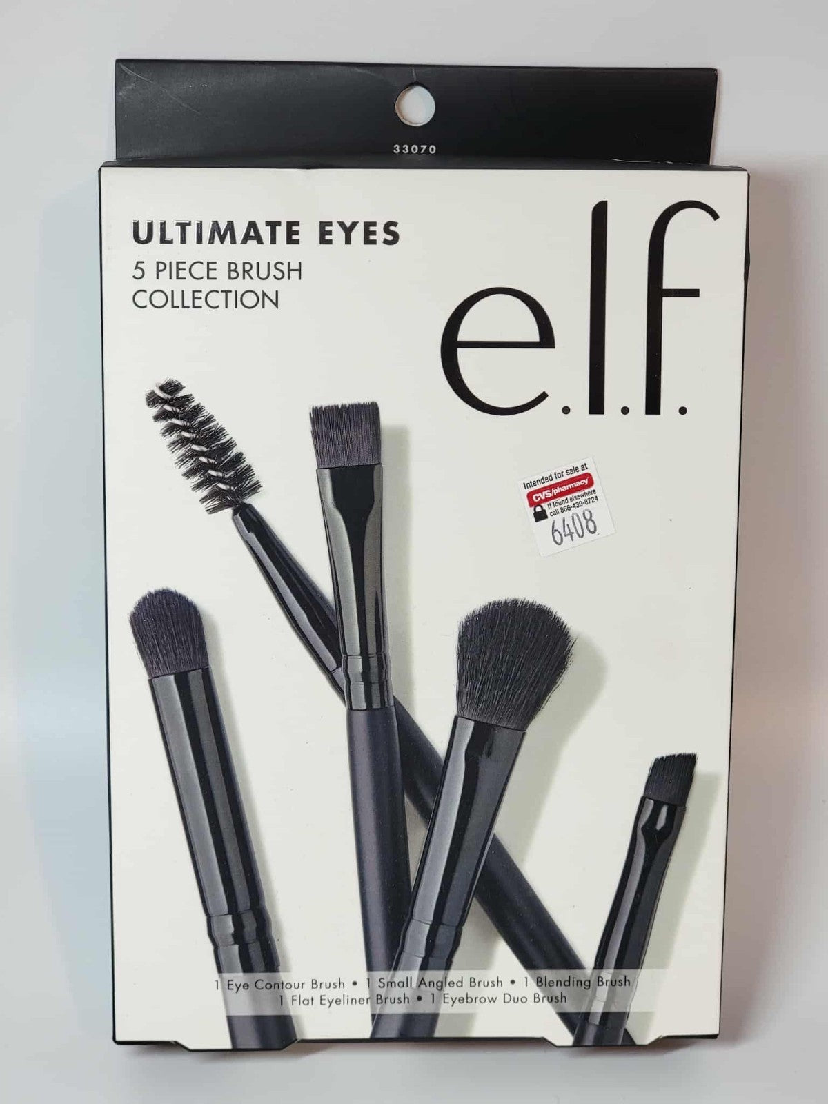 Elf Ultimate Eyes 5 Piece Makeup Brush Set for Eye Makeup and Cosmetics